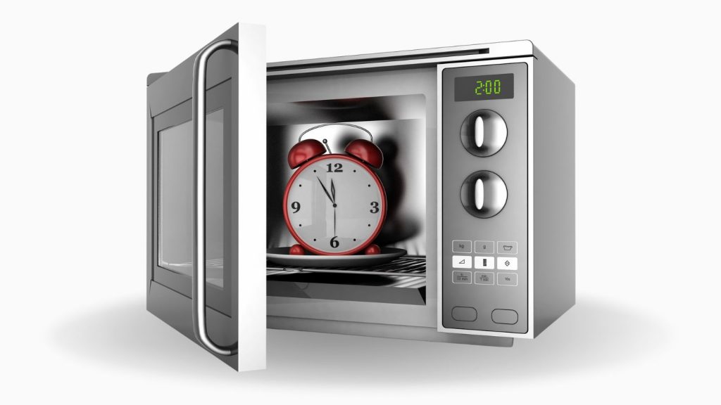 timmer clock in the microwave