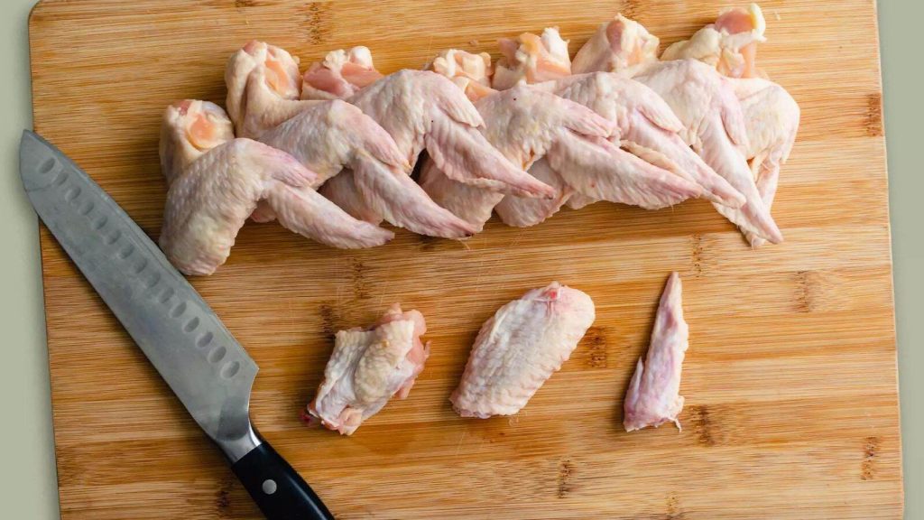 smoke chicken remove wings  tips