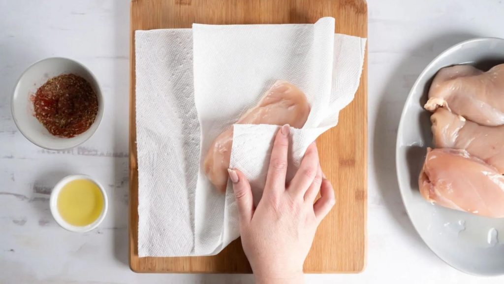 smoke chicken wings down with paper towels