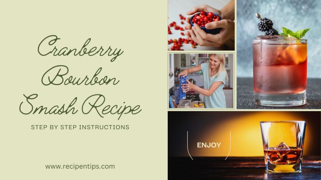 chai cranberry bourbon smash recipe step by step instructions