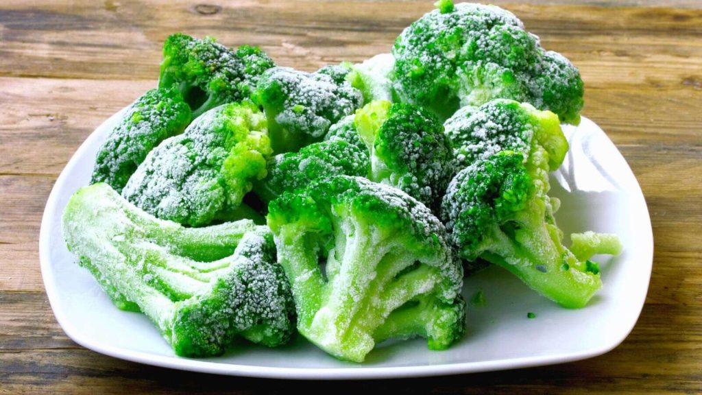 Frozen Broccoli on a plate