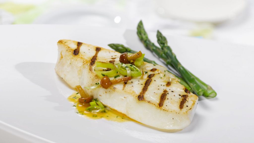 healthy and delicious fish Grilled halibut