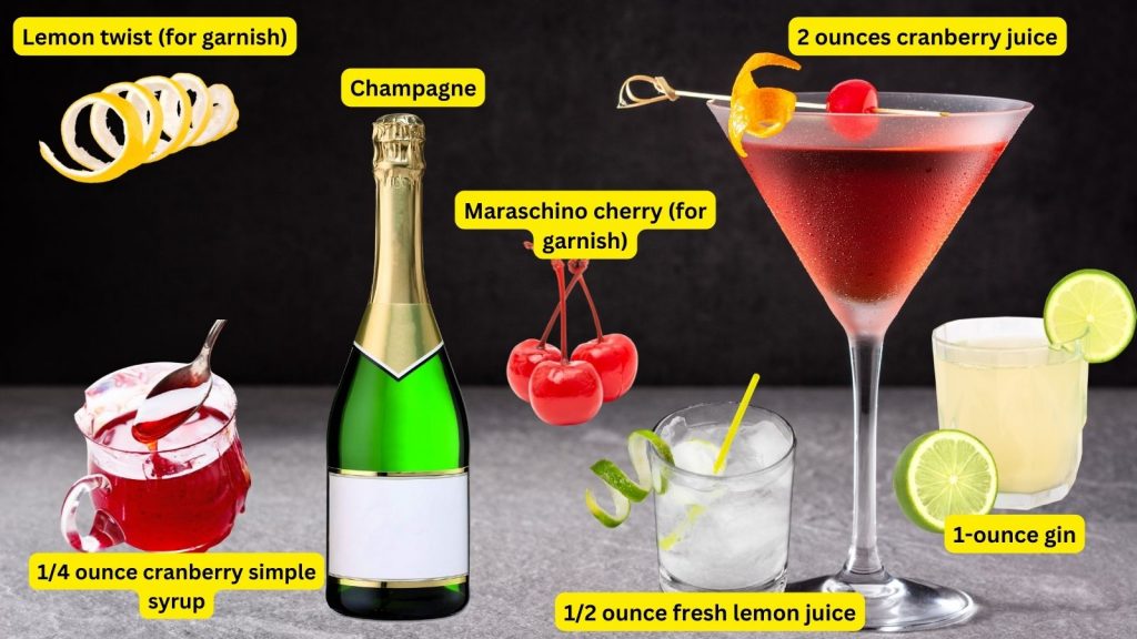 the cranberry french 75 ingredients