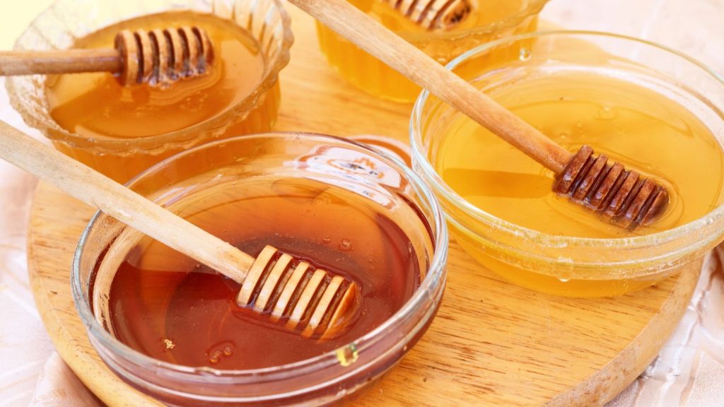 Different types of honey